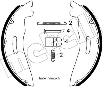 Комплект тормозных колодок METELLI 53-0595
