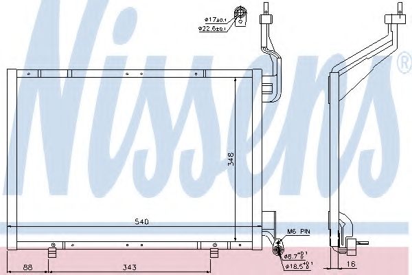 Конденсатор, кондиционер NISSENS 940287