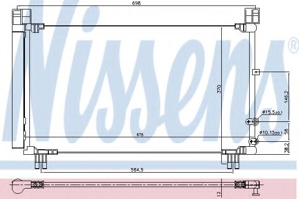 Конденсатор, кондиционер NISSENS 940572