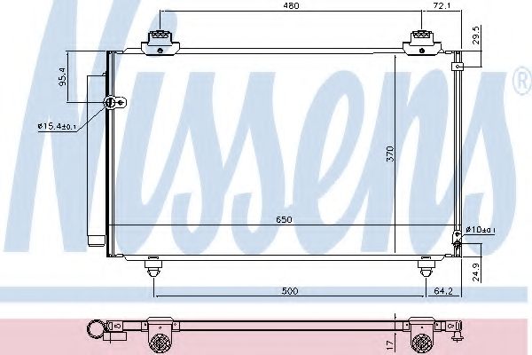 Конденсатор, кондиционер NISSENS 940708