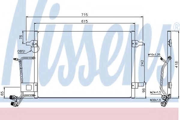 Конденсатор, кондиционер NISSENS 94594