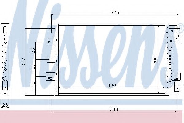 Конденсатор, кондиционер NISSENS 94680