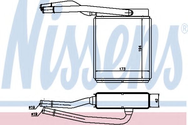 Теплообменник, отопление салона NISSENS 71746