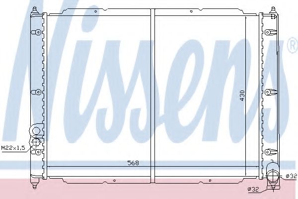 Радиатор, охлаждение двигателя NISSENS 65239
