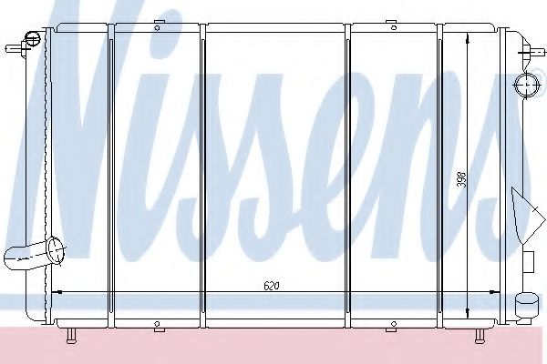 Радиатор, охлаждение двигателя NISSENS 63876