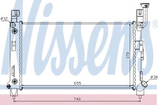 Радиатор, охлаждение двигателя NISSENS 60992