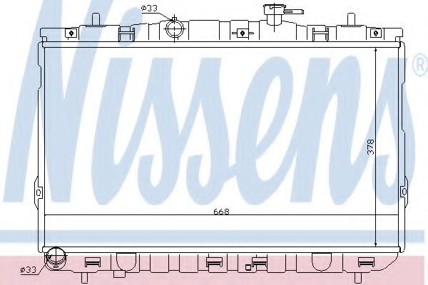 Радиатор, охлаждение двигателя NISSENS 67488