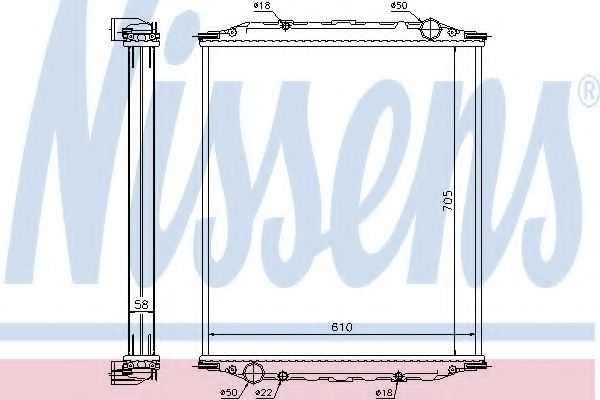 Радиатор, охлаждение двигателя GERI 10008