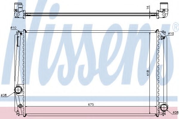 Радиатор, охлаждение двигателя NISSENS 64678A