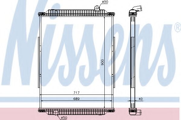 Радиатор, охлаждение двигателя NISSENS 637880