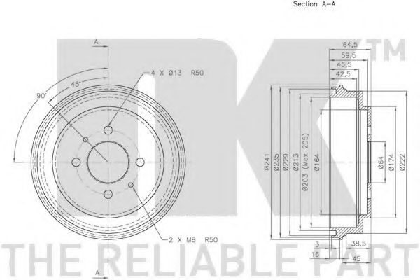 Тормозной барабан LUCAS ELECTRICAL DB4240