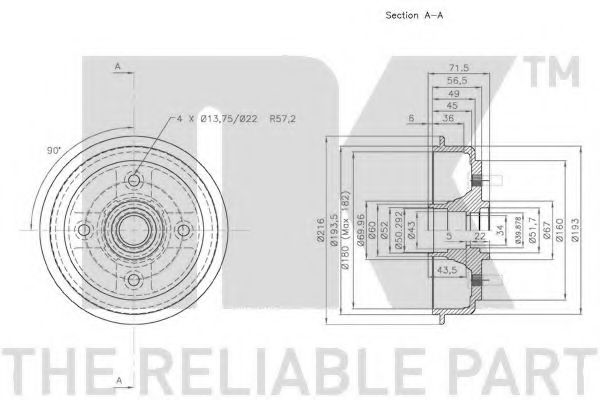 Тормозной барабан LUCAS ELECTRICAL DB4266
