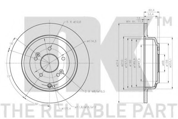 Тормозной диск NK 313453