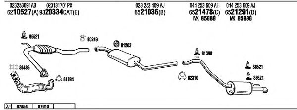 Система выпуска ОГ FONOS VW72301