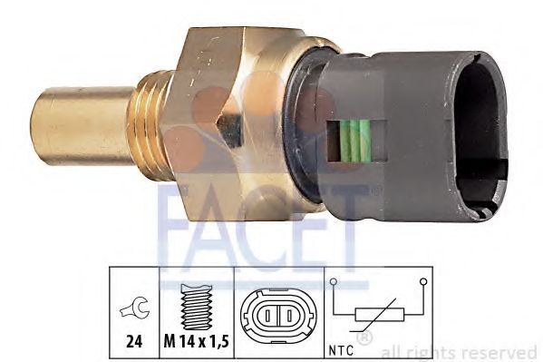 Датчик, температура масла; Датчик, температура масла FACET 7.3193