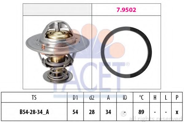 Термостат, охлаждающая жидкость FACET 7.8220