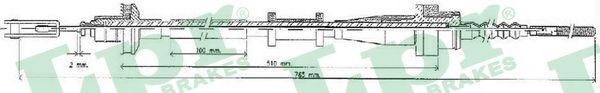 Трос, управление сцеплением LPR C0370C