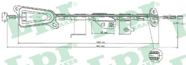 Трос, стояночная тормозная система LPR C0482B