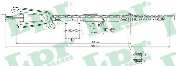 Трос, стояночная тормозная система LPR C0484B