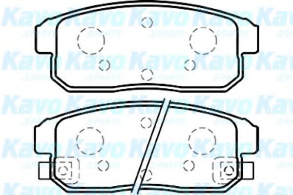 Комплект тормозных колодок, дисковый тормоз KAVO PARTS BP-4559