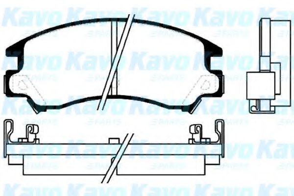 Комплект тормозных колодок, дисковый тормоз KAVO PARTS BP-8003