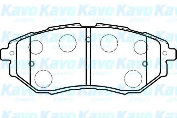 Комплект тормозных колодок, дисковый тормоз KAVO PARTS BP-8020