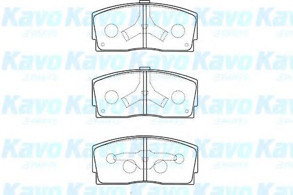 Комплект тормозных колодок, дисковый тормоз KAVO PARTS BP-1517