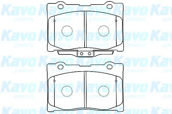 Комплект тормозных колодок, дисковый тормоз KAVO PARTS BP-2052