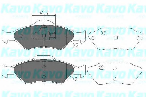 Комплект тормозных колодок, дисковый тормоз KAVO PARTS KBP-4561