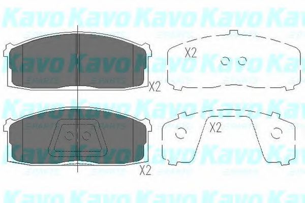 Комплект тормозных колодок, дисковый тормоз KAVO PARTS KBP-6533