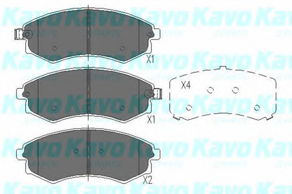 Комплект тормозных колодок, дисковый тормоз KAVO PARTS KBP-7507