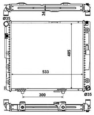 Радиатор, охлаждение двигателя NRF 53785