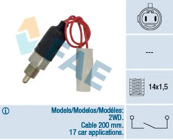 Выключатель, фара заднего хода FAE 40870