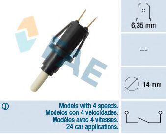 Выключатель, фара заднего хода FAE 40280