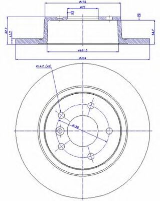 Тормозной диск CAR 186642