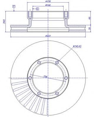 Тормозной диск CAR 150440