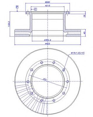 Тормозной диск CAR 151.100
