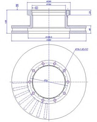 Тормозной диск CAR 151.410