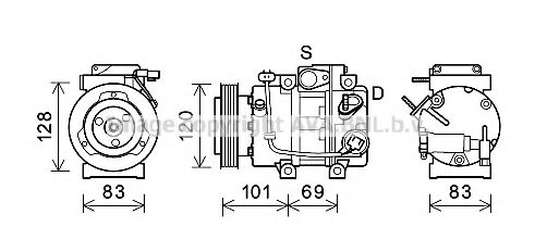 Компрессор, кондиционер AVA QUALITY COOLING HYK439