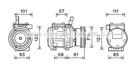 Компрессор, кондиционер AVA QUALITY COOLING KAAK155