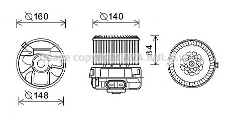 Электродвигатель, вентиляция салона AVA QUALITY COOLING PE8392