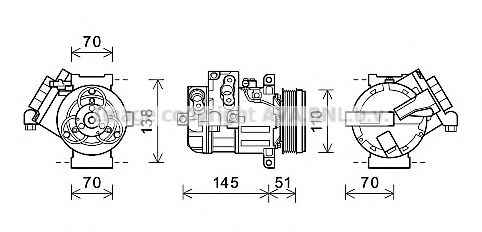 Компрессор, кондиционер AVA QUALITY COOLING SZK140