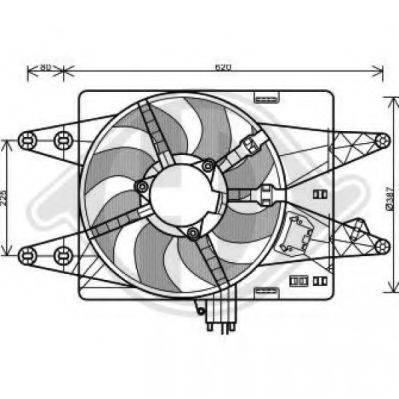 Вентилятор, охлаждение двигателя DIEDERICHS 3485113