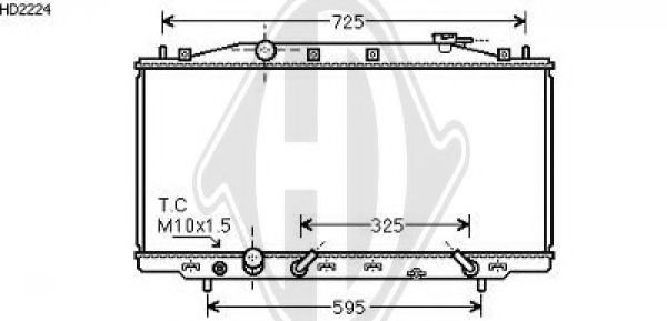 Радиатор, охлаждение двигателя DIEDERICHS 8521915