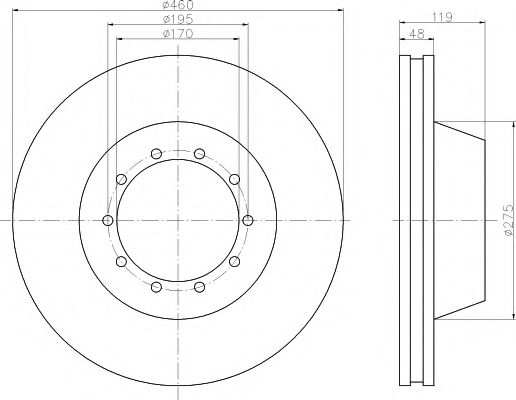 Тормозной диск TRUCKTEC AUTOMOTIVE 3062