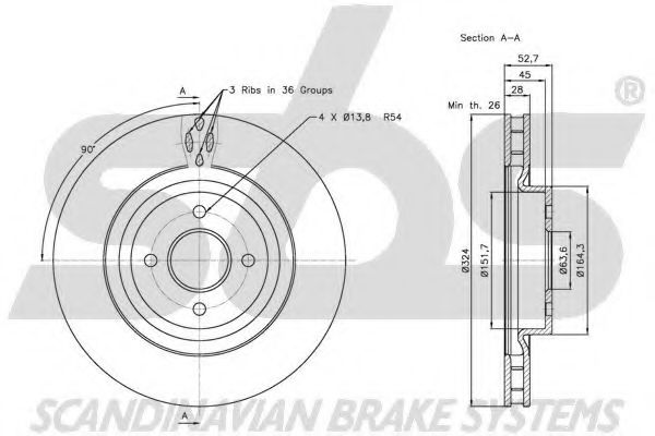 Тормозной диск LUCAS ELECTRICAL DF4297