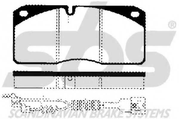 Комплект тормозных колодок, дисковый тормоз sbs 1501222360