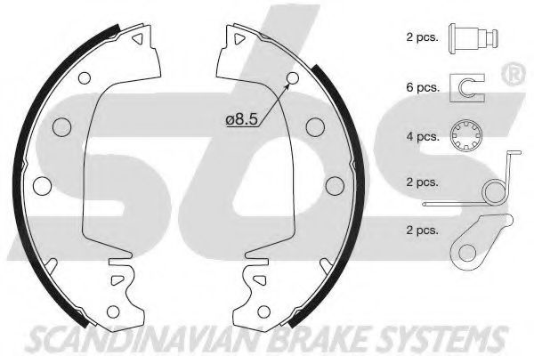 Комплект тормозных колодок sbs 18512799235