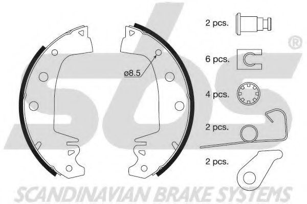 Комплект тормозных колодок sbs 18512739320