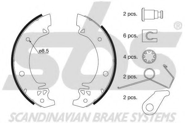Комплект тормозных колодок sbs 18512737352